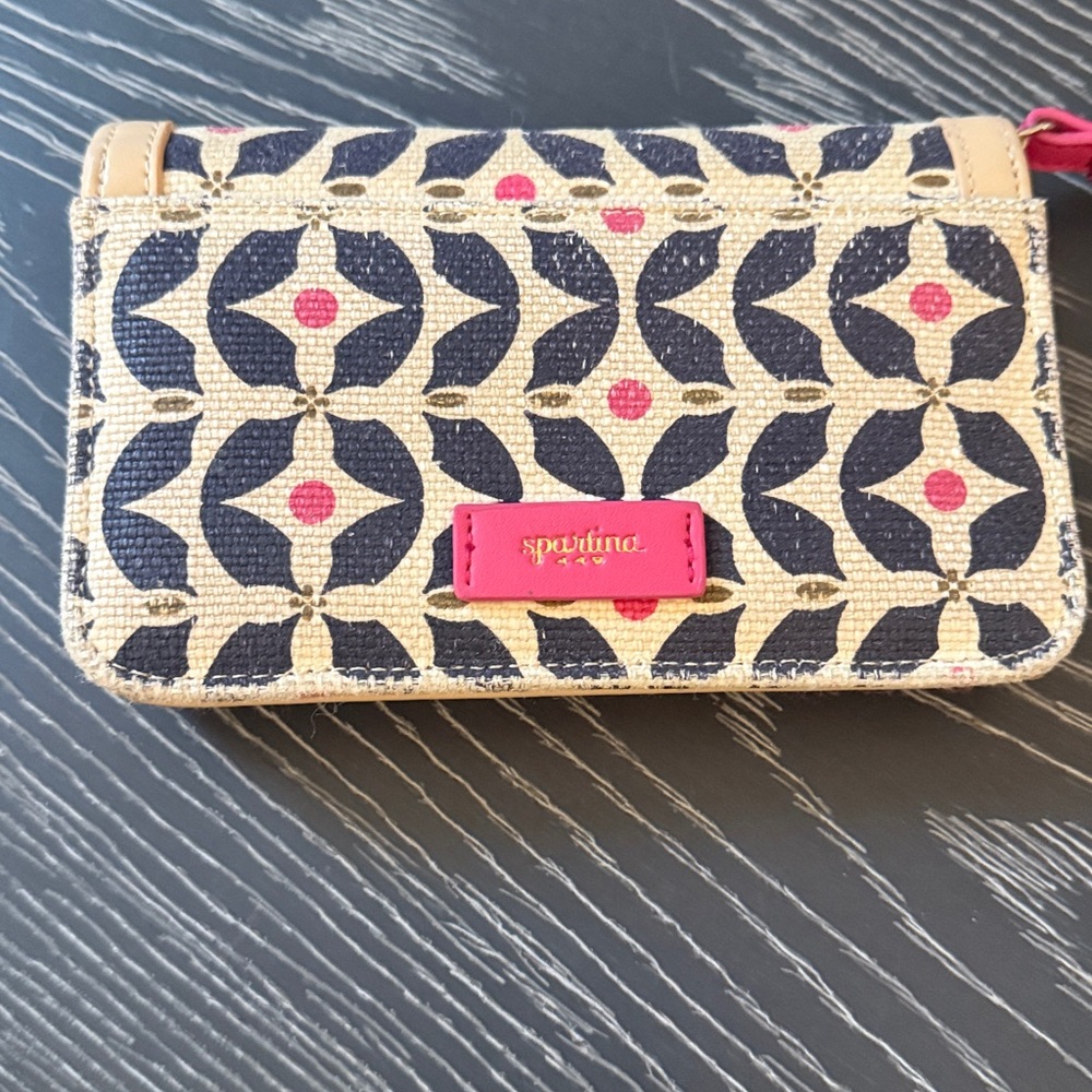 Spartina 449 Maritime Crossbody Purse Matching Wristlet Wallet Pink Navy - Picture 9 of 16